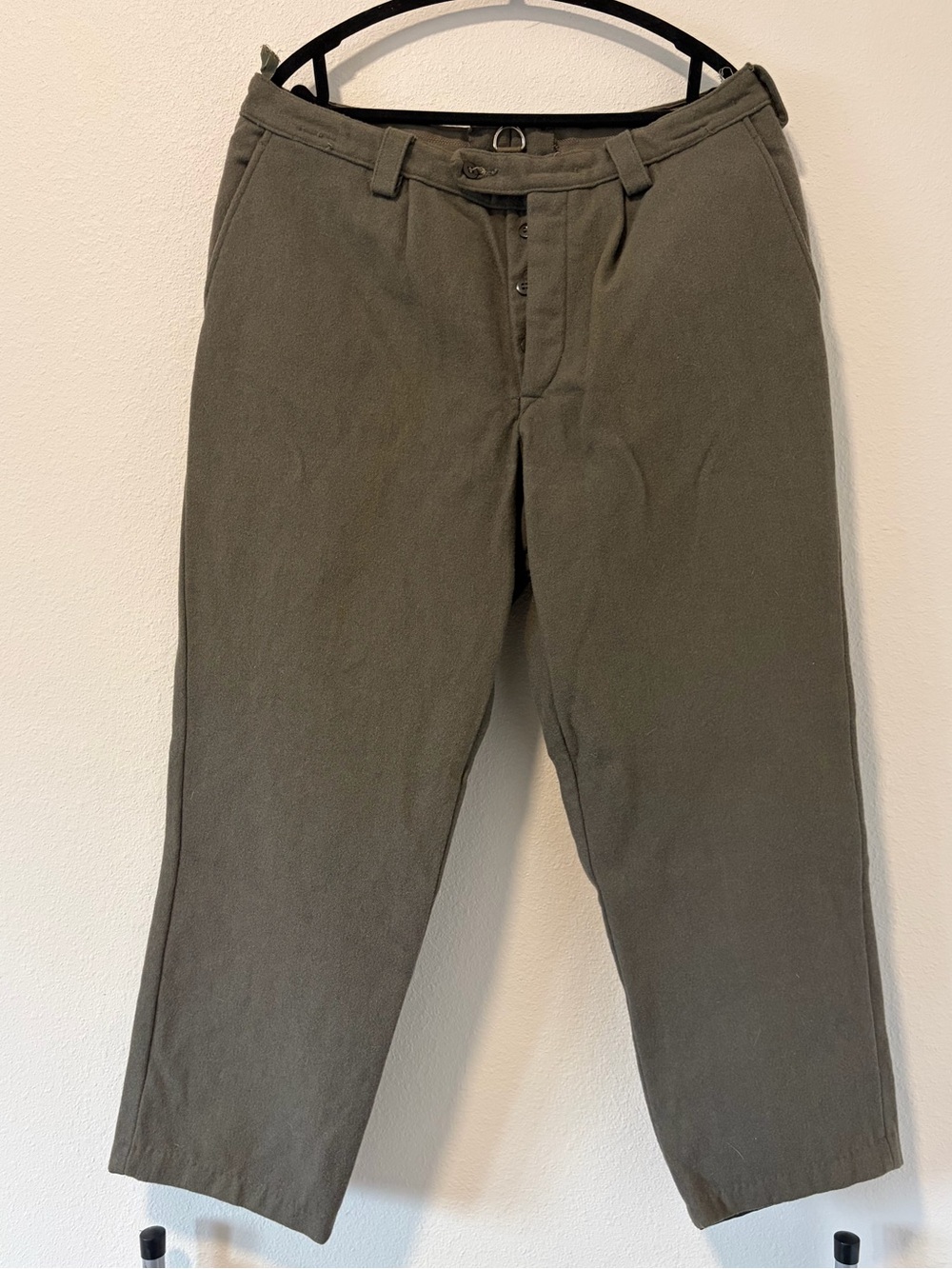 Rare Vintage East German NVA Military Wool Field Trousers Button Fly K 52-1